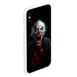 Чехол iPhone XS Max матовый Злой вампир, цвет: 3D-белый — фото 2