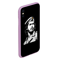 Чехол iPhone XS Max матовый Che Guevara - Hasta La Victoria, цвет: 3D-сиреневый — фото 2