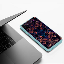 Чехол iPhone XS Max матовый Галактическая сказка, цвет: 3D-мятный — фото 2