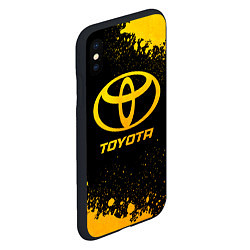 Чехол iPhone XS Max матовый Toyota - gold gradient, цвет: 3D-черный — фото 2