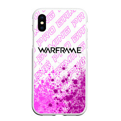 Чехол iPhone XS Max матовый Warframe pro gaming посередине