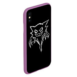 Чехол iPhone XS Max матовый Evil ghost, цвет: 3D-фиолетовый — фото 2