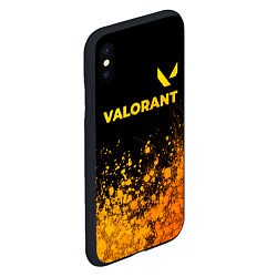 Чехол iPhone XS Max матовый Valorant - gold gradient посередине, цвет: 3D-черный — фото 2