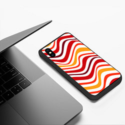 Чехол iPhone XS Max матовый Модные линии, цвет: 3D-черный — фото 2