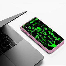 Чехол iPhone XS Max матовый Berserk neon green, цвет: 3D-розовый — фото 2