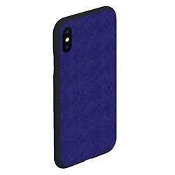 Чехол iPhone XS Max матовый Фиолетовая текстура волнистый мех, цвет: 3D-черный — фото 2