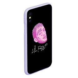 Чехол iPhone XS Max матовый Lil Peep rip 21, цвет: 3D-светло-сиреневый — фото 2