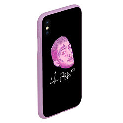 Чехол iPhone XS Max матовый Lil Peep rip 21, цвет: 3D-сиреневый — фото 2