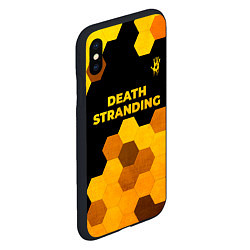 Чехол iPhone XS Max матовый Death Stranding - gold gradient посередине, цвет: 3D-черный — фото 2