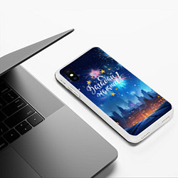 Чехол iPhone XS Max матовый Загадай желание под новый год, цвет: 3D-белый — фото 2
