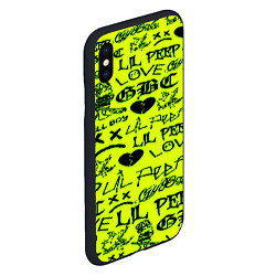 Чехол iPhone XS Max матовый Lil peep кислотный стиль, цвет: 3D-черный — фото 2