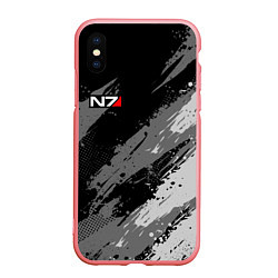 Чехол iPhone XS Max матовый N7 - mass effect monochrome, цвет: 3D-баблгам