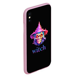 Чехол iPhone XS Max матовый Cartoon witch, цвет: 3D-розовый — фото 2