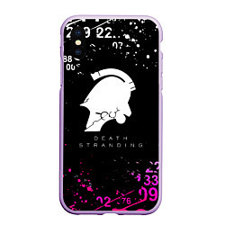 Чехол iPhone XS Max матовый Death Stranding game kojima, цвет: 3D-сиреневый