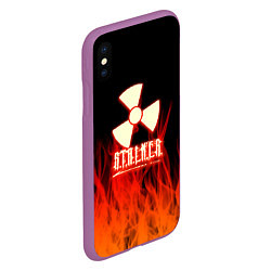 Чехол iPhone XS Max матовый Stalker 2 flame, цвет: 3D-фиолетовый — фото 2