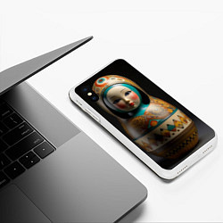 Чехол iPhone XS Max матовый Матрёшка от ai, цвет: 3D-белый — фото 2
