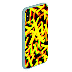 Чехол iPhone XS Max матовый Half life bombing logo valve, цвет: 3D-мятный — фото 2