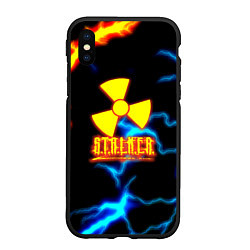 Чехол iPhone XS Max матовый Stalker storm, цвет: 3D-черный