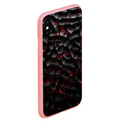 Чехол iPhone XS Max матовый Трещины черные, цвет: 3D-баблгам — фото 2