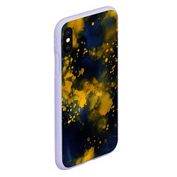 Чехол iPhone XS Max матовый Акварелика в синем, цвет: 3D-светло-сиреневый — фото 2