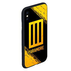 Чехол iPhone XS Max матовый Paramore - gold gradient, цвет: 3D-черный — фото 2