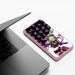 Чехол iPhone XS Max матовый Куки Синобу иероглифы - Геншин Импакт, цвет: 3D-розовый — фото 2