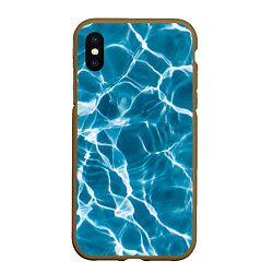 Чехол iPhone XS Max матовый Кристально чистая вода, цвет: 3D-коричневый