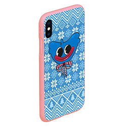 Чехол iPhone XS Max матовый Huggy Wuggy christmas sweater, цвет: 3D-баблгам — фото 2