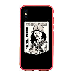 Чехол iPhone XS Max матовый Avispas Negras - Кубинский спецназ, цвет: 3D-красный
