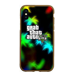 Чехол iPhone XS Max матовый GTA 5 tropicano, цвет: 3D-коричневый