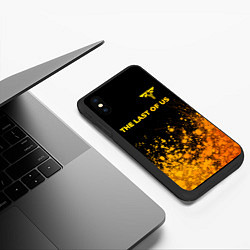 Чехол iPhone XS Max матовый The Last Of Us - gold gradient посередине, цвет: 3D-черный — фото 2