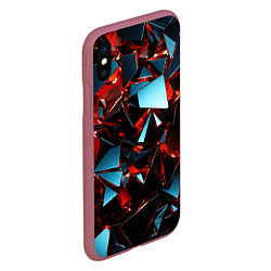 Чехол iPhone XS Max матовый Симметрия бесконечности, цвет: 3D-малиновый — фото 2