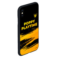 Чехол iPhone XS Max матовый Poppy Playtime - gold gradient посередине, цвет: 3D-черный — фото 2