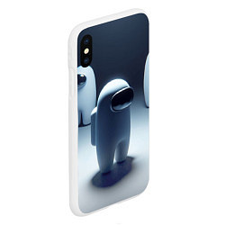 Чехол iPhone XS Max матовый Among us - fantasy - ai art, цвет: 3D-белый — фото 2