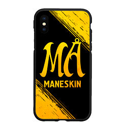 Чехол iPhone XS Max матовый Maneskin - gold gradient, цвет: 3D-черный