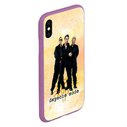 Чехол iPhone XS Max матовый Depeche Mode - Universe band, цвет: 3D-фиолетовый — фото 2