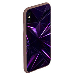 Чехол iPhone XS Max матовый Фиолетовый хрусталь, цвет: 3D-коричневый — фото 2