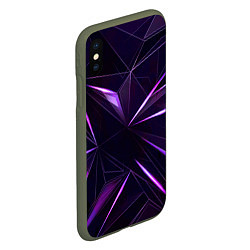 Чехол iPhone XS Max матовый Фиолетовый хрусталь, цвет: 3D-темно-зеленый — фото 2