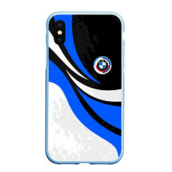 Чехол iPhone XS Max матовый BMW - синяя абстракция