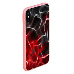 Чехол iPhone XS Max матовый Дым и красные текстуры, цвет: 3D-баблгам — фото 2