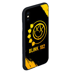 Чехол iPhone XS Max матовый Blink 182 - gold gradient, цвет: 3D-черный — фото 2