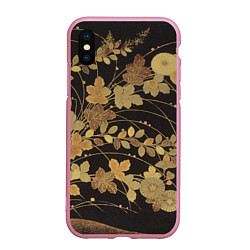 Чехол iPhone XS Max матовый Декоративное искусство, цвет: 3D-розовый