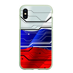 Чехол iPhone XS Max матовый Символика: русский хакер, цвет: 3D-салатовый