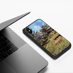 Чехол iPhone XS Max матовый STALKER танки, цвет: 3D-черный — фото 2