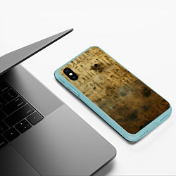 Чехол iPhone XS Max матовый Древний папирус, цвет: 3D-мятный — фото 2