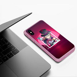 Чехол iPhone XS Max матовый Лини иллюзионист, цвет: 3D-розовый — фото 2