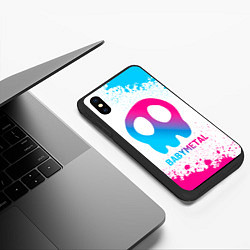 Чехол iPhone XS Max матовый Babymetal neon gradient style, цвет: 3D-черный — фото 2