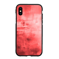 Чехол iPhone XS Max матовый Красный гранж