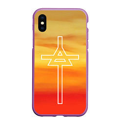 Чехол iPhone XS Max матовый Icon 30STM, цвет: 3D-фиолетовый