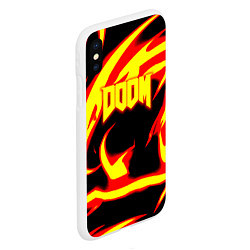 Чехол iPhone XS Max матовый Doom eternal fire storm, цвет: 3D-белый — фото 2